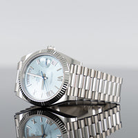 Rolex Day-Date 40mm Platinum Ice Blue Roman Dial 228236 2