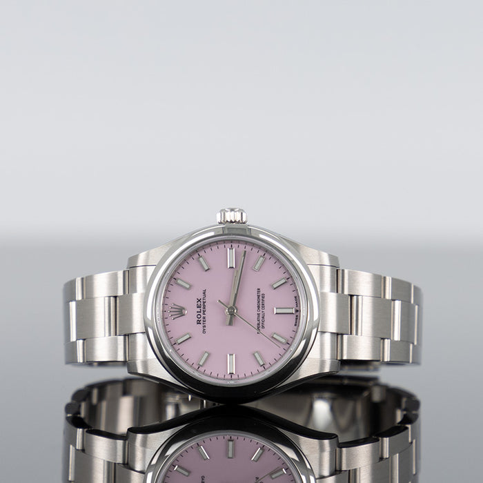 Rolex Oyster Perpetual 31mm Steel Pink Dial 277200