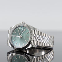 Rolex Datejust 41mm Steel Jubilee Smooth Green Index Dial 126300 2