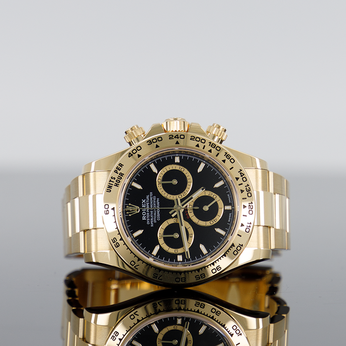 Rolex Daytona Cosmograph Gold Black Dial Black Sub Dial 126508