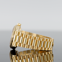 Rolex Day-Date 36mm Yellow Gold Ombre Fluted Diamond Dial Fluted Bezel 128238 3