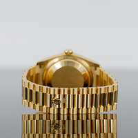 Rolex Day-Date 36mm Yellow Gold Ombre Fluted Diamond Dial Fluted Bezel 128238 4