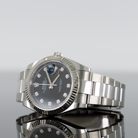 Rolex Datejust 36mm Steel Black Diamond Dial Fluted Bezel Oyster 126234 2