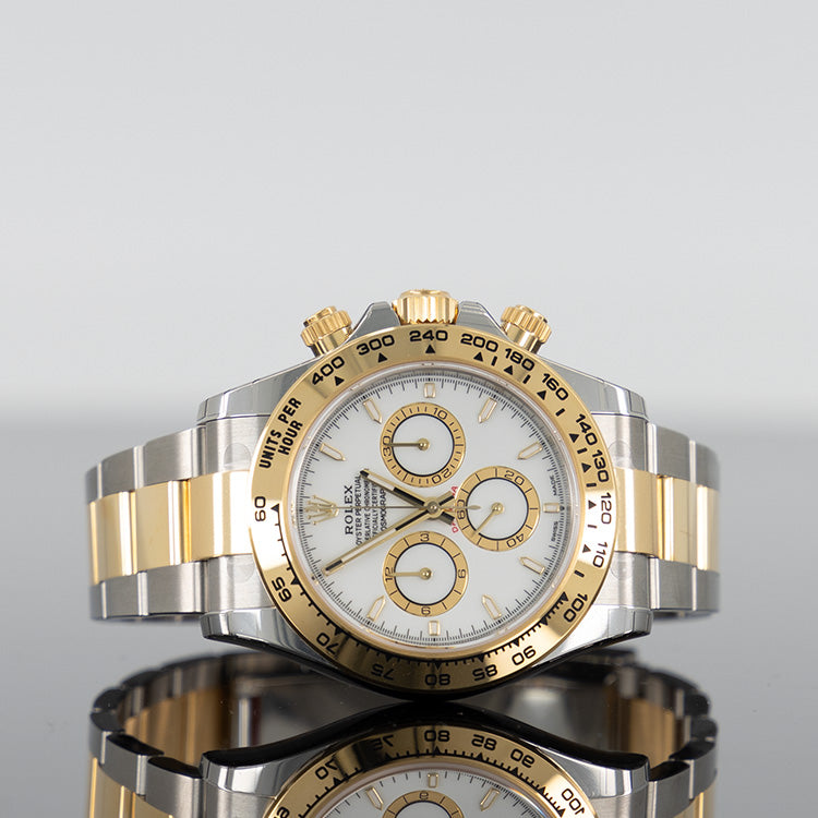 Rolex Daytona 40mm Steel and Gold White Dial 126503