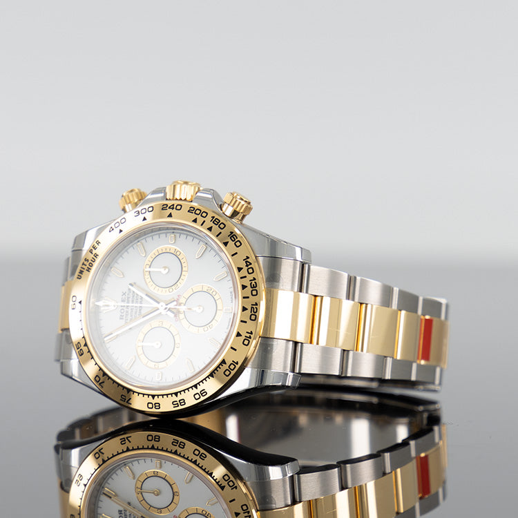 Rolex Daytona 40mm Steel and Gold White Dial 126503