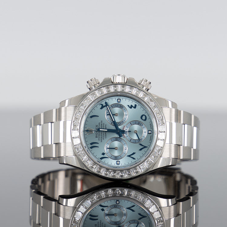 Rolex Daytona Platinum 40mm Ice Blue Arabic Dial 116576TBR