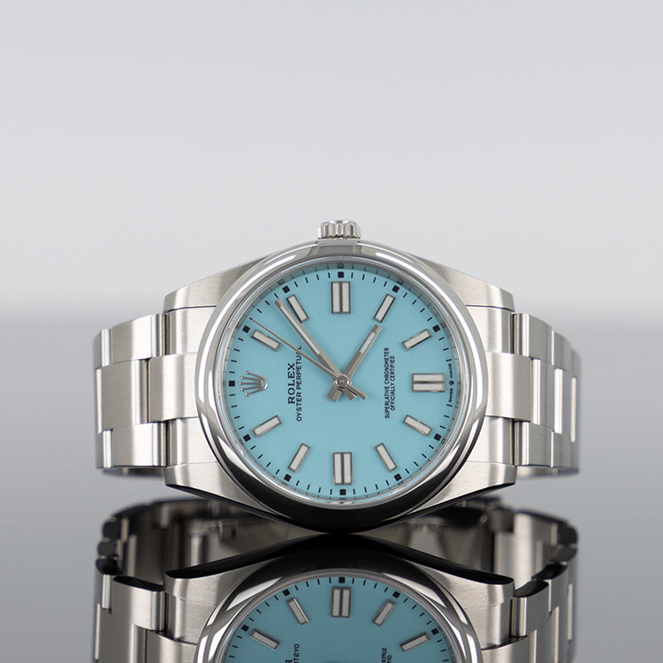 Rolex Oyster Perpetual 41mm Steel Tiffany Dial 124300