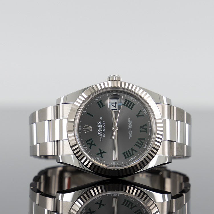 Rolex Datejust 41mm Oyster Steel Wimbledon Dial 126334