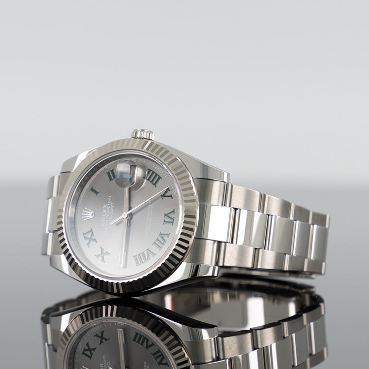 Rolex Datejust 41mm Oyster Steel Wimbledon Dial 126334