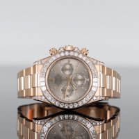 Rolex Daytona 40mm Rose Gold Sundust Baguette Dial 126595TBR 1