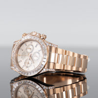 Rolex Daytona 40mm Rose Gold Sundust Baguette Dial 126595TBR 2