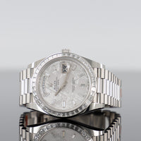 Rolex Day-Date 40mm Platinum Meteorite Baguette Dial 228396TBR 1