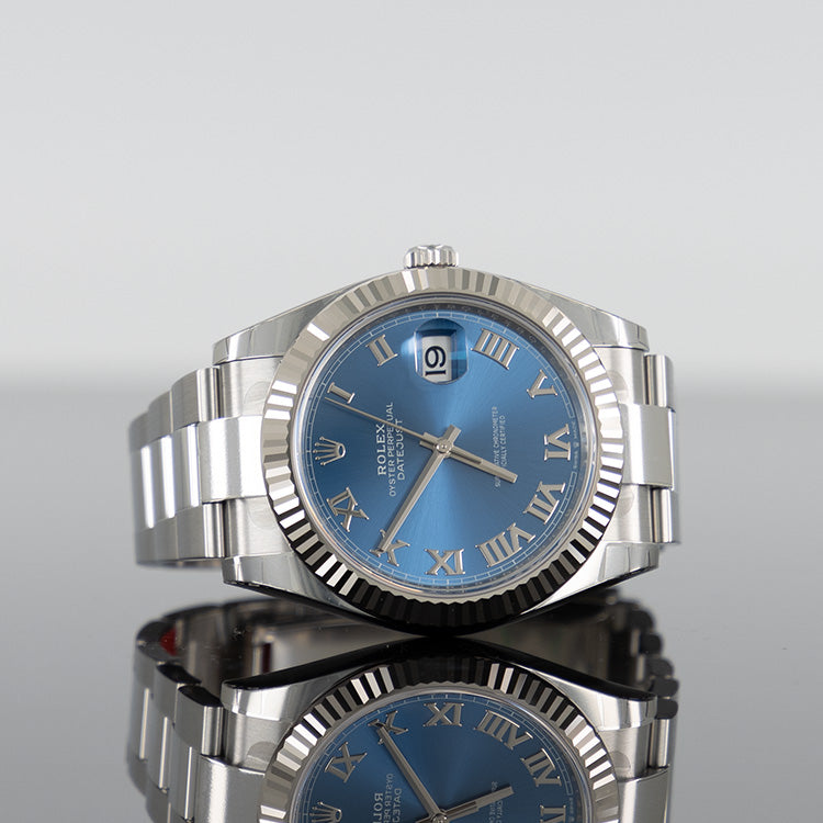 Rolex Datejust 41mm Oystersteel Roman Blue Dial 126334