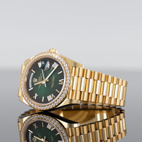 Rolex Day-Date 40mm Yellow Gold Ombre Green Dial 228348RBR 2