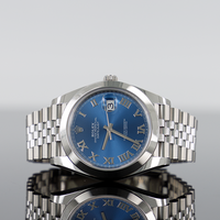 Rolex Datejust 41mm Steel Jubilee Smooth Blue Roman Dial 126300 1