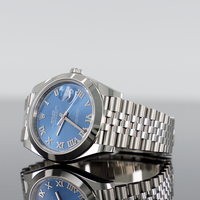 Rolex Datejust 41mm Steel Jubilee Smooth Blue Roman Dial 126300 2