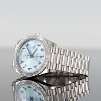 Rolex Day-Date 40mm Platinum Arabic Ice Blue Dial 228396TBR 2