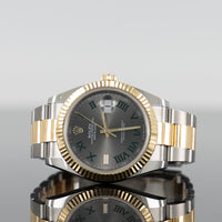 Rolex Datejust 41mm Steel and Yellow Gold Fluted Wimbledon Dial 126333 1