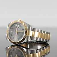 Rolex Datejust 41mm Steel and Yellow Gold Fluted Wimbledon Dial 126333 2