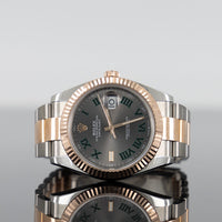 Rolex Datejust 41mm Steel and Rose Gold Fluted Wimbledon Dial 126331 1