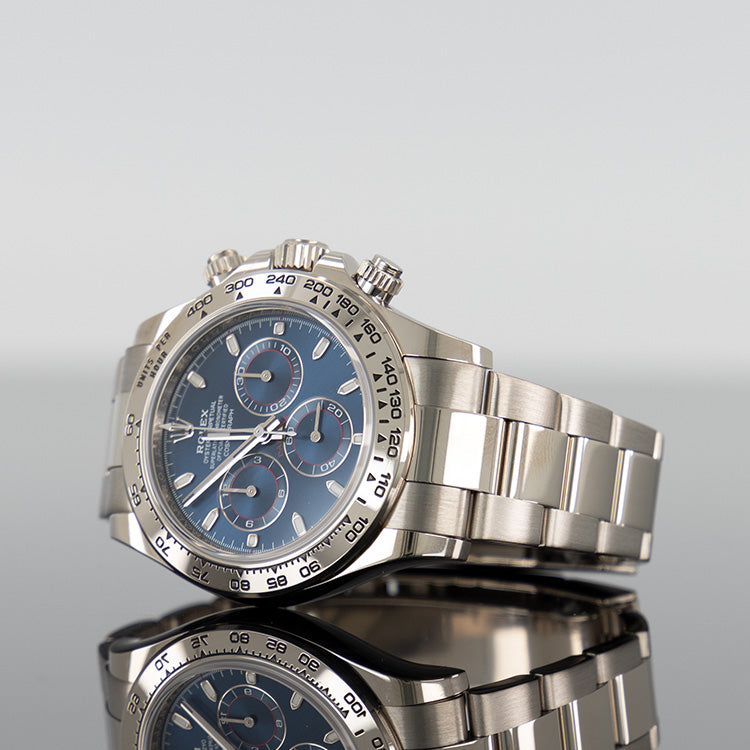 Rolex Daytona 40mm White Gold Blue Dial 116509