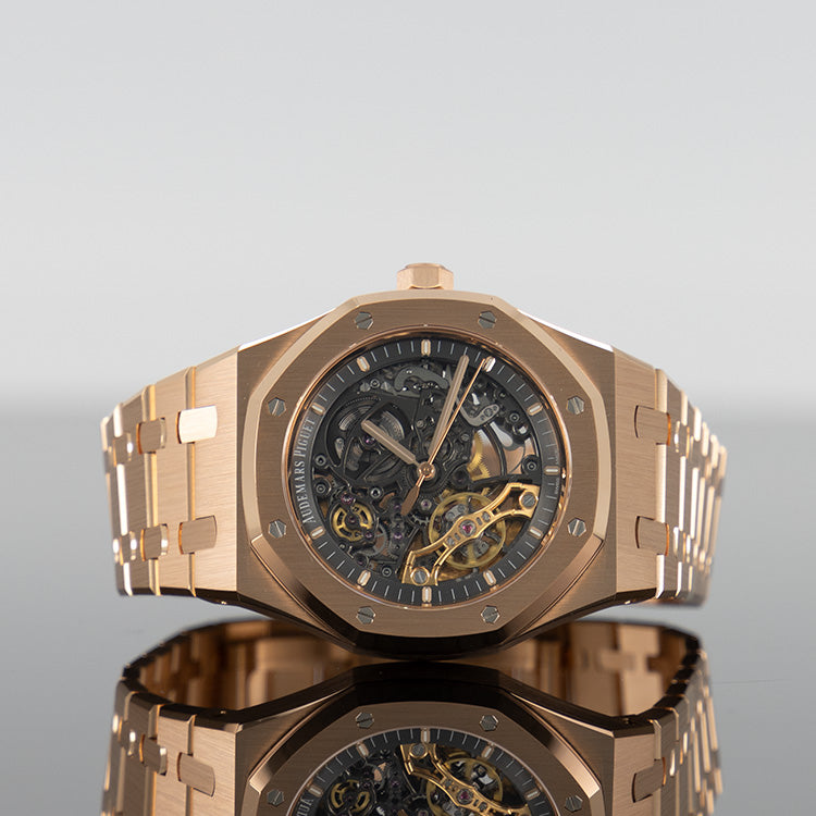 Audemars Piguet Royal Oak Rose Gold 41mm Double Balance Wheel Openwork Skeleton 154070.00.12200.01