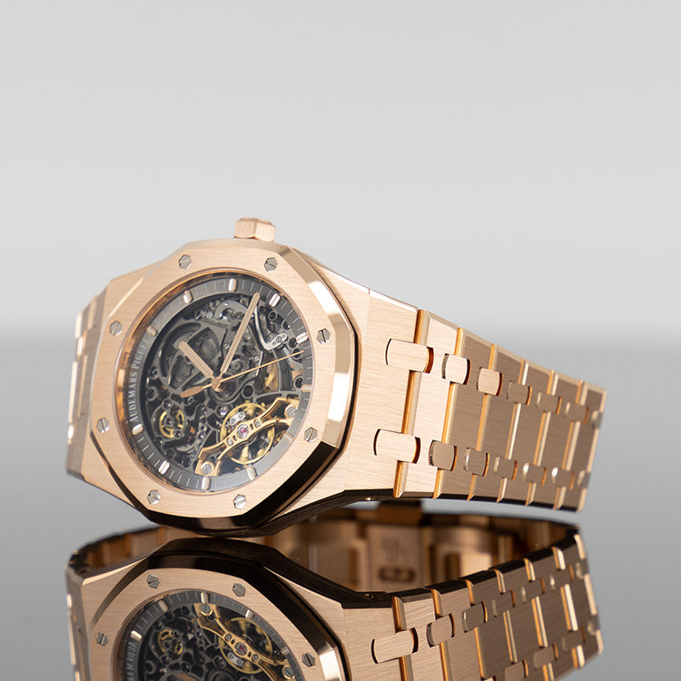 Audemars Piguet Royal Oak Rose Gold 41mm Double Balance Wheel Openwork Skeleton 154070.00.12200.01