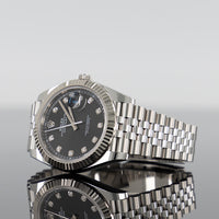 Rolex Datejust 41mm Steel Jubilee Black Diamond Dial 126334 2