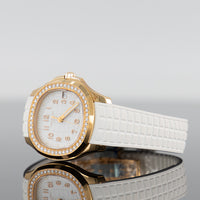 Patek Philippe 5268/200R-001 Aquanaut 38.8mm Rose Gold Diamond Bezel White Dial 2