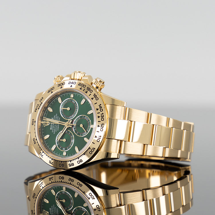 Rolex Daytona 40mm Yellow Gold Green Dial 116508