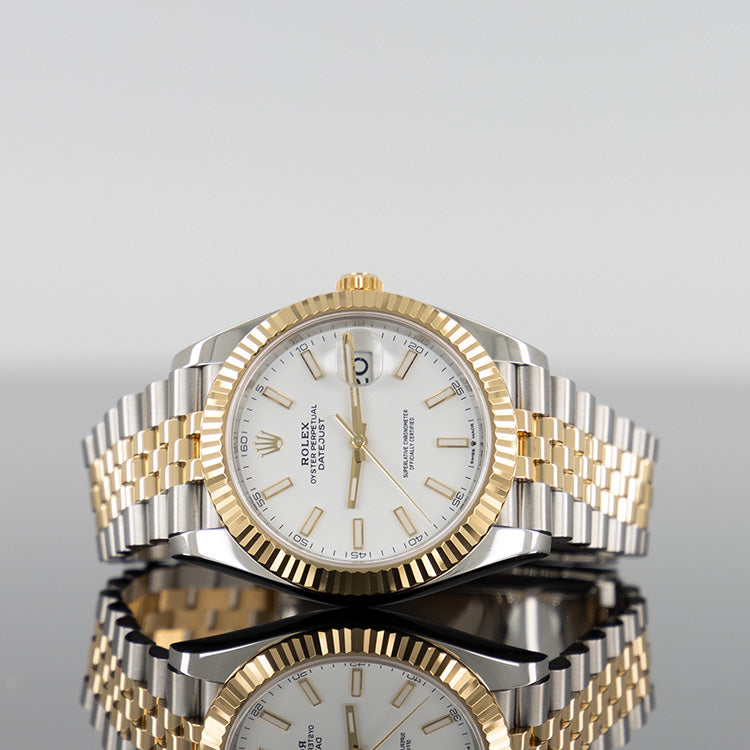 Rolex Datejust 41mm Steel and Yellow Gold White Index Dial 126333