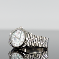 Rolex Datejust 31mm Steel Mother of Pearl Diamond Dial Fluted Bezel Jubilee 278274 2