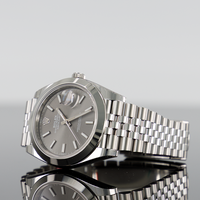 Rolex Datejust 41mm Steel Grey Dial Smooth Bezel Jubilee 126300 2