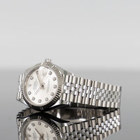 Rolex Datejust 31mm Steel Silver Diamond Dial Fluted Bezel Jubilee 278274 2