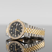 Rolex Datejust 36mm Steel and Yellow Gold Black Diamond Dial 126283RBR 2