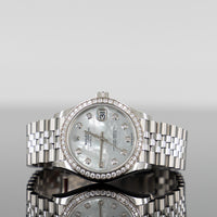 Rolex Datejust 31mm Steel Jubilee White Gold Mother Of Pearl White Diamond Dial 278384RBR 1