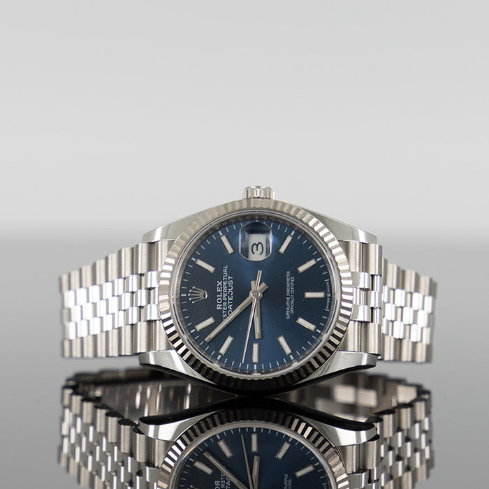 Rolex Datejust 36mm Steel Jubilee Blue Index Dial 126234
