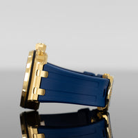 Audemars Piguet Royal Oak Offshore 37mm Rubber Strap Yellow Gold Sapphire Bezel Blue Dial 26236BA.YY.D346CA.01 3