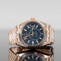 Rolex Sky-Dweller 42mm Rose Gold Jubilee Blue Dial 336935 1
