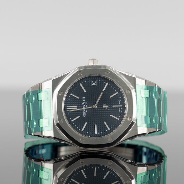 Audemars Piguet 39mm Royal Oak Jumbo Extra Thin Steel Blue Dial 16202ST.OO.1240ST.02