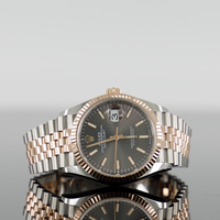 Rolex Datejust 36mm Steel and Rose Gold Fluted Grey Index Dial 126231 1