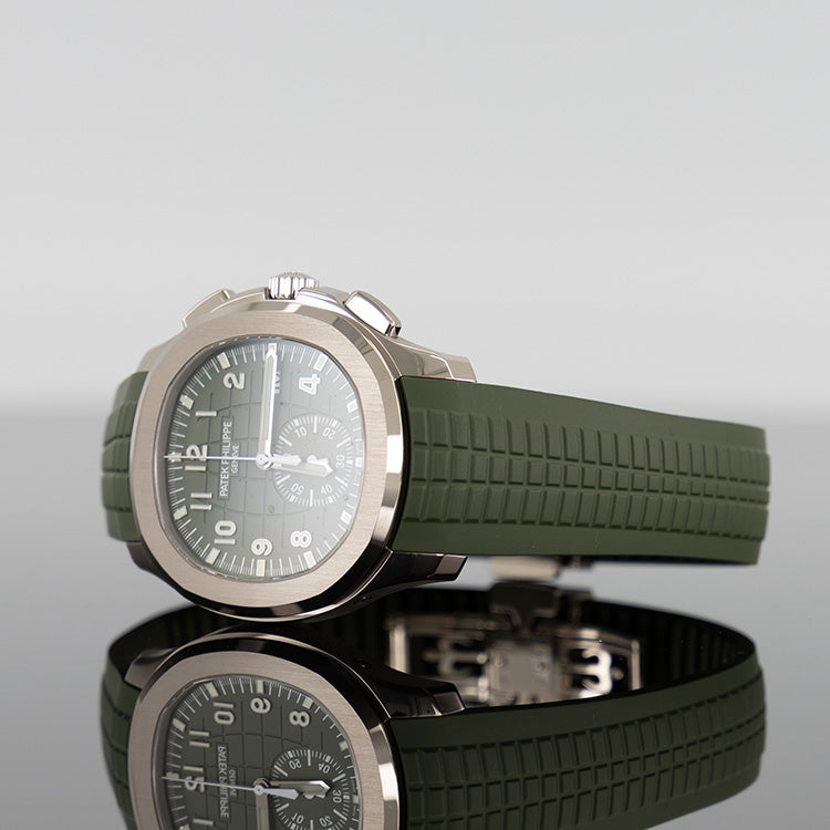 Patek Philippe 5968G-010 Aquanaut White Gold 42.2mm Green Dial