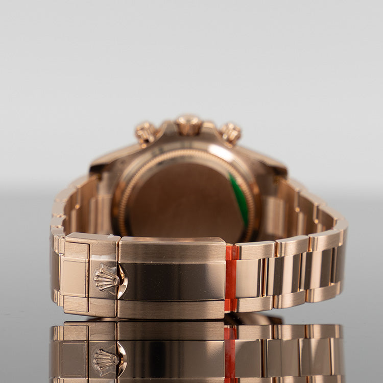 Rolex Daytona 40mm Rose Gold Black Diamond Dial 126505