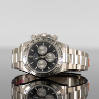 Rolex Daytona 40mm White Gold Bright Black and Steel Dial 126509 1