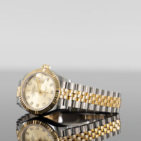 Rolex Datejust 28mm Steel and Yellow Gold Champagne Diamond Dial 279173 2