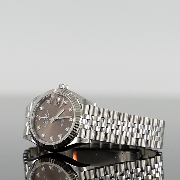 Rolex Datejust 31mm Steel Jubilee Grey Diamond Dial 278274