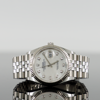 Rolex Datejust steel 36mm MOP Diamond Dial Fluted Jubilee 126234 1