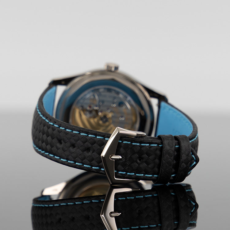 Patek Philippe 6007G-011 Calatrava 40mm White Gold With Black Leather Watch Black Dial