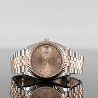 Rolex Datejust 36mm Steel and Rose Gold VI & IX Diamond Rose Dial 126231 1