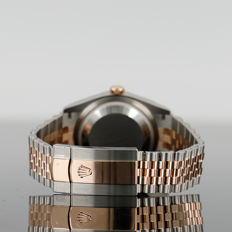 Rolex Datejust 36mm Steel and Rose Gold Fluted Chocolate Index Dial 126231